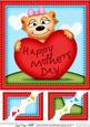 8 x 8 Mia Meerkat's Mothers Day Heart Scalloped Topper