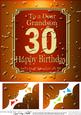 8x8 30th Birthday Grandson Beer Label Scalloped Corner