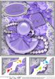 8 x 8 60th Birthday Perfume Lace N Pearls Scalloped Corner