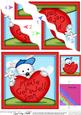 Jock Westie's Get Well Heart Wavy Corner Side Stacker