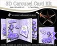 3D Lace, Pearls N Roses Floral Carousel Card Kit