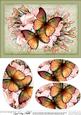 A5 Butterflies N Flowers Oval Pyramage Topper