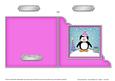 Cute Christmas Penguin Cut and Fold Corner Card