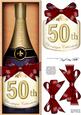 Large Dl 50th Champers in a Box Quick Card 3D Decoupage