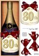 Large Dl 80th Champers in a Box Quick Card 3D Decoupage