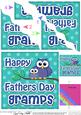 Owl Felties Gramps Fathers Day Wavy Corner Side Stacker