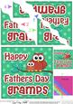 Owl Felties Gramps Fathers Day Wavy Corner Side Stacker