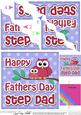 Owl Felties Step Dad Fathers Day Wavy Corner Side Stacker