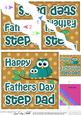 Owl Felties Step Dad Fathers Day Wavy Corner Side Stacker