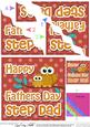 Owl Felties Step Dad Fathers Day Wavy Corner Side Stacker