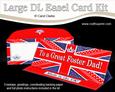 Large Dl Uk Shabby Flag Great Foster Dad Easel Card Envelope
