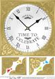 8 x 8 Time to Celebrate Clock Scalloped Corner Topper