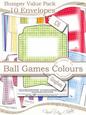 Bumper Value Pack of C6 Envelopes in Men's Ball Games Colours