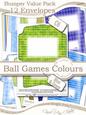 Bumper Value Pack of C6 Envelopes in Men's Ball Games Colours