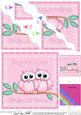Special Twins Birthday Owls Wavy Corner Stacker