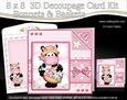 8 x 8 Milly Moo Cow's Bonnet Kit with 3D Decoupage