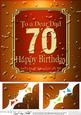 8 x 8 70th Birthday Dad Beer Label Scalloped Corner Topper