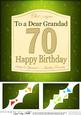 8 x 8 70th Birthday Grandad Champagne Label Scalloped Corner