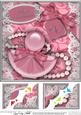 8 x 8 90th Birthday Perfume Lace N Pearls Scalloped Corner