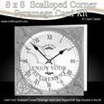 8x8 Retirement Clock Kit with Scalloped Corners