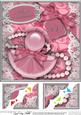 8 x 8 100th Birthday Perfume Lace N Pearls Scalloped Corner