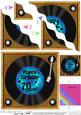 70th Birthday Record Wavy Corner Side Stacker Topper