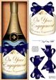 Lge Dl Engagement Champers in a Box Quick Card 3D Decoupage