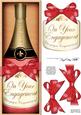 Lge Dl Engagement Champers in a Box Quick Card 3D Decoupage