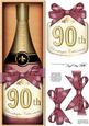 Large Dl 90th Champers in a Box Quick Card 3D Decoupage