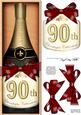 Large Dl 90th Champers in a Box Quick Card 3D Decoupage