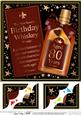 8 x 8 80th Birthday Whisky Scalloped Corner Topper