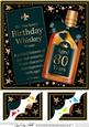 8 x 8 80th Birthday Whisky Scalloped Corner Topper