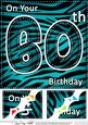 8 x 8 Fun Zebra Striped 60th Birthday Scalloped Topper