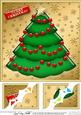 8 x 8 Xmas Tree Scalloped Corner Topper
