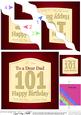 101st Birthday Dad Wine Label Wavy Corner Side Stacker