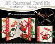 3D Christmas Santa Carousel Card Kit