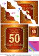 50th Birthday Godson Beer Label Wavy Corner Side Stacker