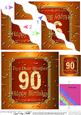 90th Birthday Brother Beer Label Wavy Corner