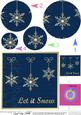 Xmas Snowflakes Quick Card with Circle Pyramage Topper