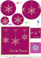 Xmas Snowflakes Quick Card with Circle Pyramage Topper