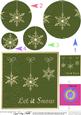 Xmas Snowflakes Quick Card with Circle Pyramage Topper