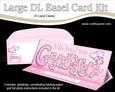Large Dl New Baby Grandparent Easel Card Kit N Envelope