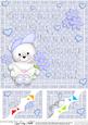 8 x 8 New Baby Maternity Leave Scalloped Corner Topper