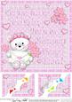 8 x 8 New Baby Maternity Leave Scalloped Corner Topper