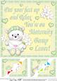 8 x 8 New Baby Maternity Leave Scalloped Corner Topper