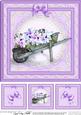 Flower Filled Wheelbarrow 8 x 8 Quick Card Topper