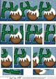 Christmas Xmas Ho Ho Ho with Puddings Dl Side Stacker Topper
