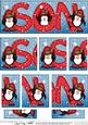 Christmas Son with Penguins Dl Side Stacker Topper