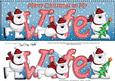 Large Dl Xmas Wife with Polar Bears Quick Card 3D Decoupage