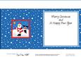 Xmas Skating Santa Matching Insert Square Landscape